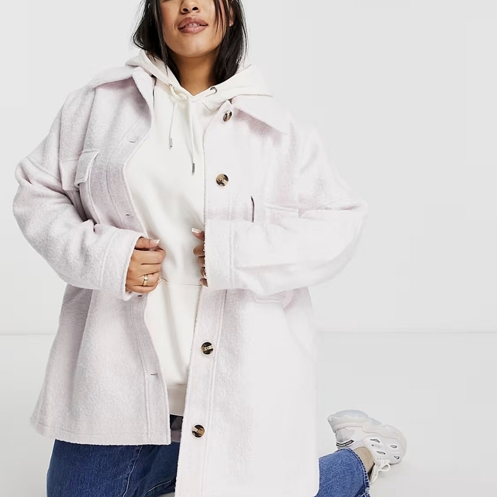misguided plus lilac oversized jacket